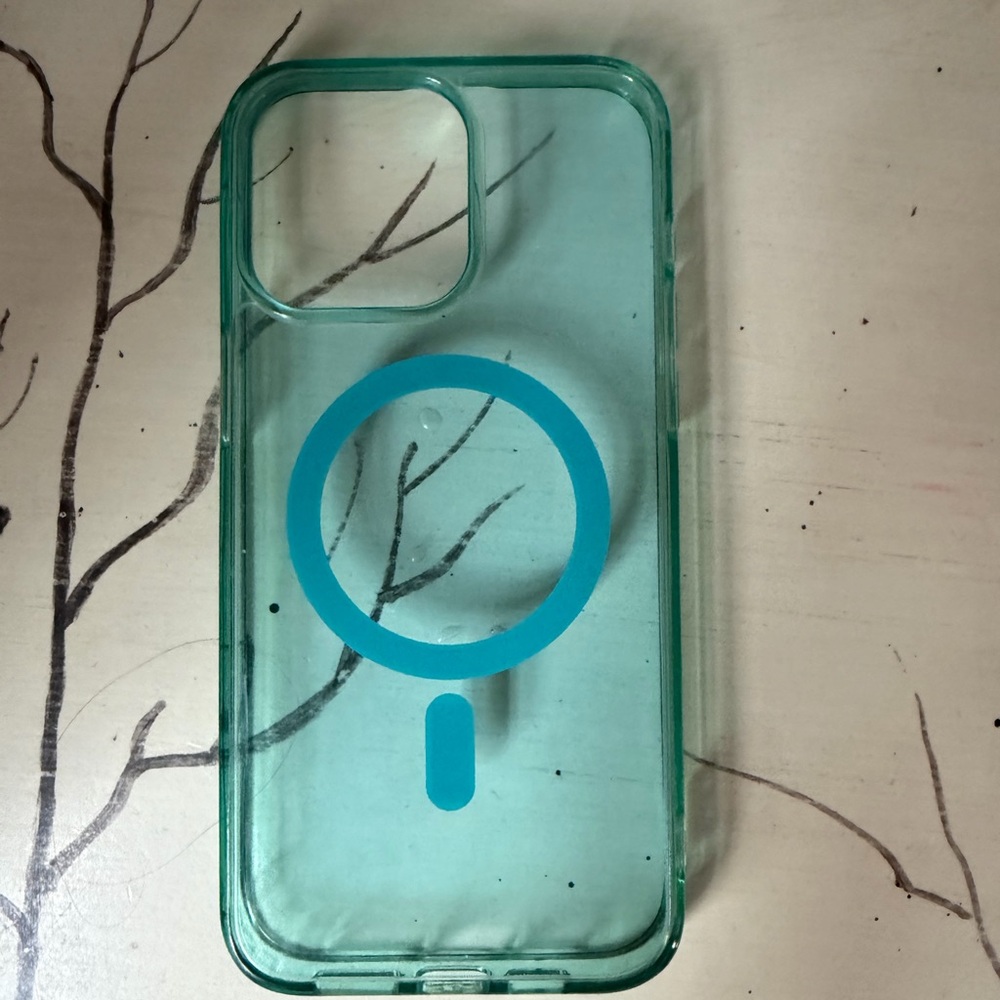 Transparent blue Phone Case iPhone 15 pro max